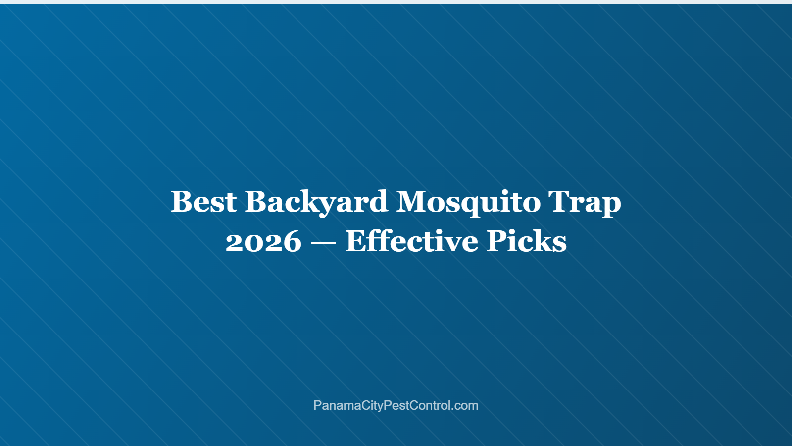 Best Backyard Mosquito Trap 2026 — Effective Picks