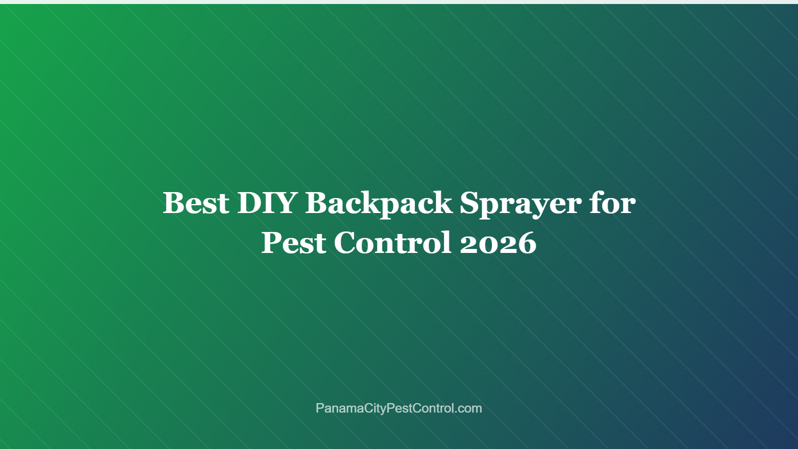 Best DIY Backpack Sprayer for Pest Control 2026