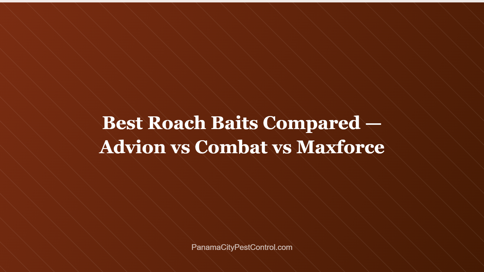 Best Roach Baits Compared — Advion vs Combat vs Maxforce