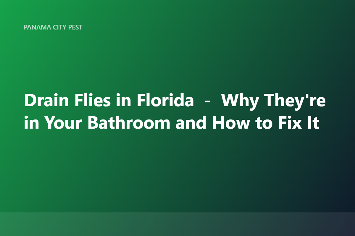 Drain Flies in Florida — Why They’re in Your Bathroom and How to Fix It