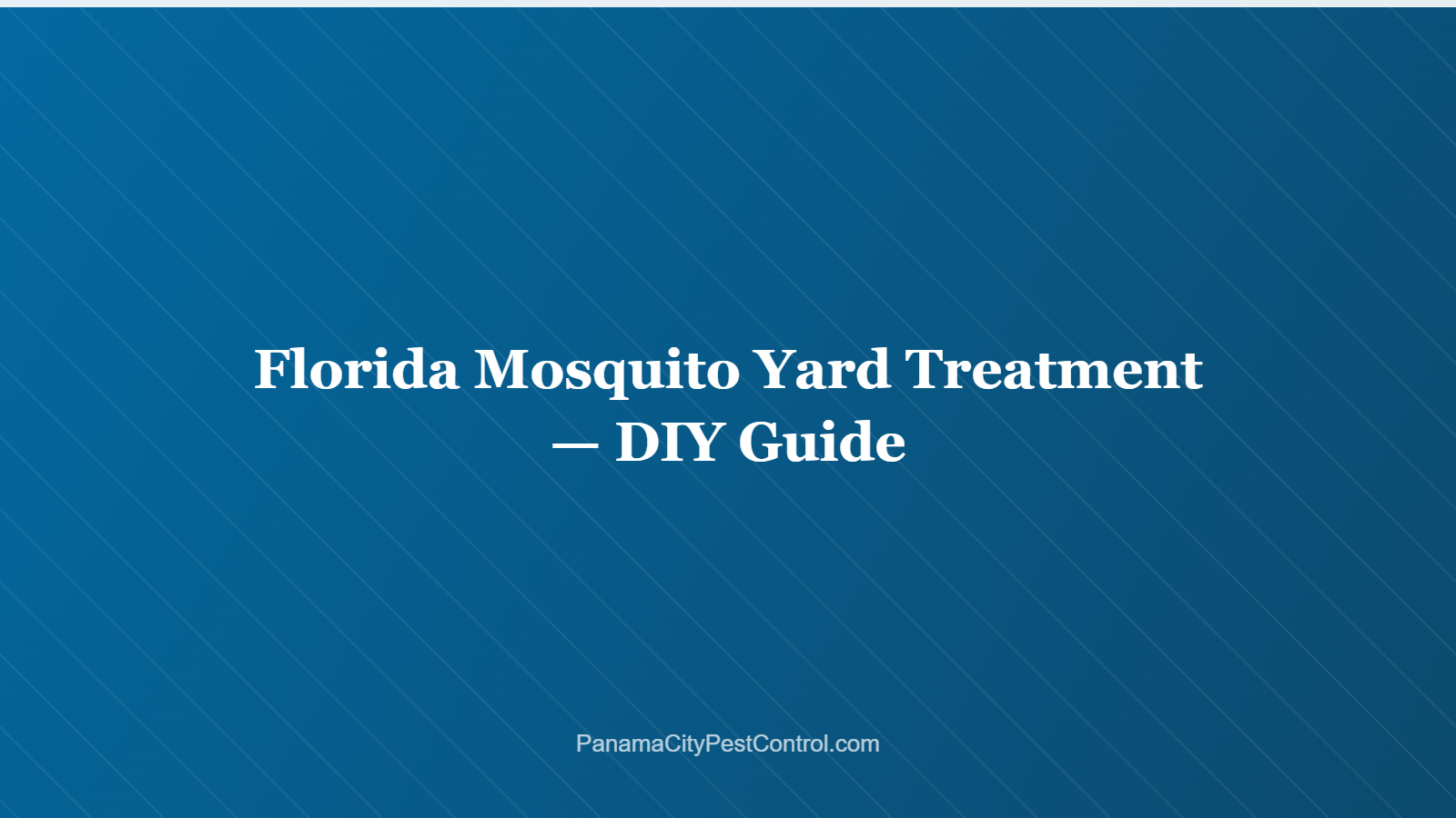 Florida Mosquito Yard Treatment — DIY Guide