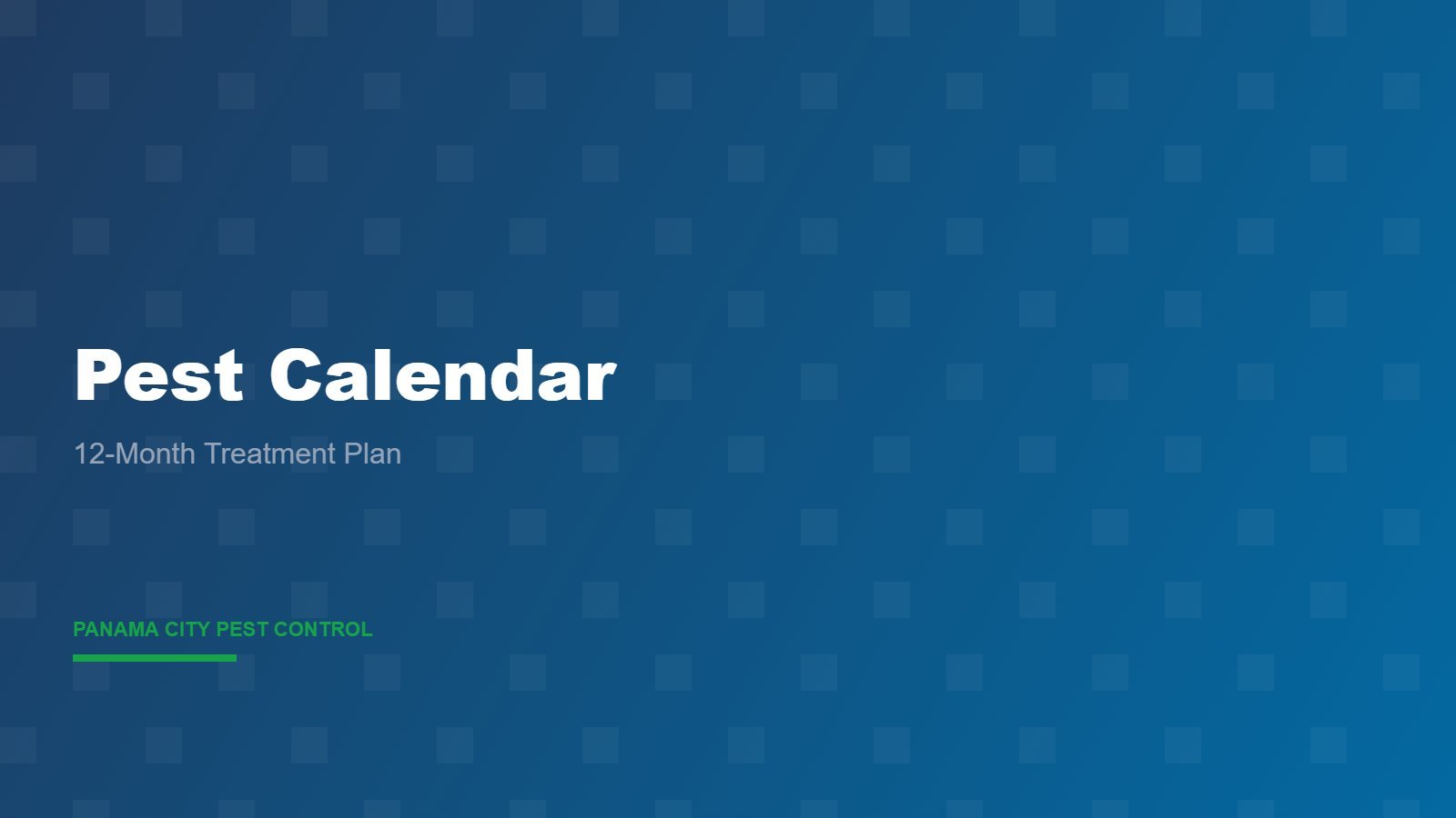 Florida Panhandle Pest Calendar: What to Treat Every Month of the Year